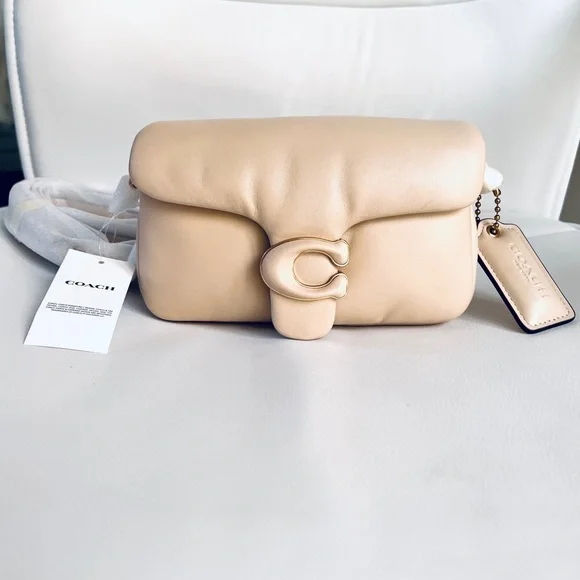 Coach Pillow Tabby Shoulder Bag 18 Color Brass/Ivory